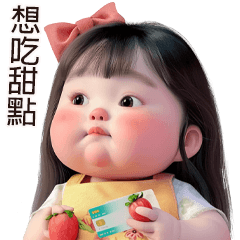 Kanom Pang Chubby girl Big sticker TW
