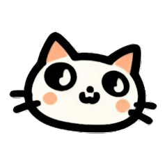 Stiker Ekspresi Wajah Kucing#1