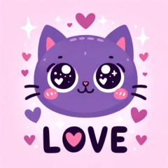 紫色貓咪的情緒日記