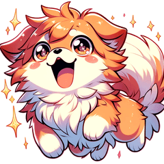 Penuh Emosi! Stiker Anjing Anime