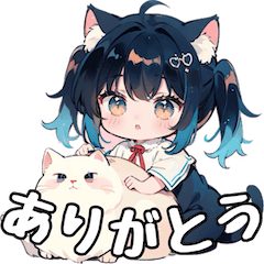 Cute Cat Girl Stickers1