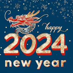 2024 happy new year(year of the dragon)