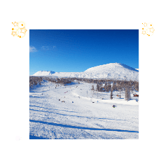 A ski resort,winter paradise carpet snow