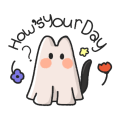 Fluffy ghost cat