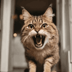動く！怒るリアル猫