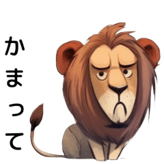 個性的なライオンのスタンプ　修正版