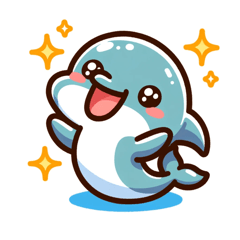 Cute Dolphin Expressions Stickers