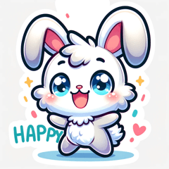 Cute rabbit's emotional diary