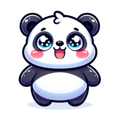 Stiker Panda Lucu