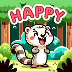 Expressive Cartoon Ferret