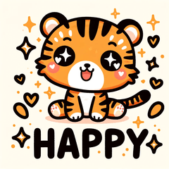 Cheerful Tiger Emotions