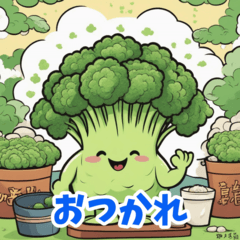 Broccoli's daily life Sticker
