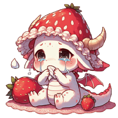 Strawberry Dragon-Mood big Stickers 5
