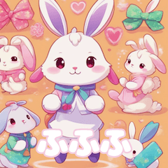 Cute Bunny Girl Stickers