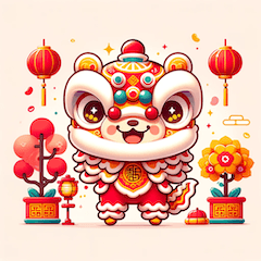 Cute Lion Dance