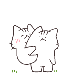 cute chibi cats with love