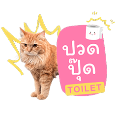 Cat Sticker by Pukpik