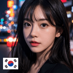 KR Korean night street girl