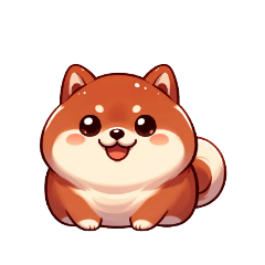 A chubby Shiba Inu that is affectionate.