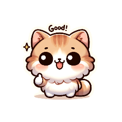 Cute Fluffy Cat LINE Stickers