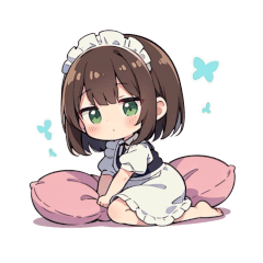 Very cute maid Sticker