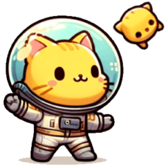 Space exploration cat
