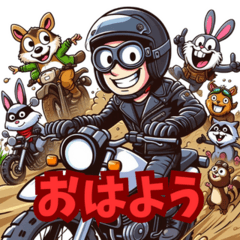 "Motorcycle Enthusiast Line Stickers"