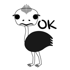 Small Ostrich Sticker