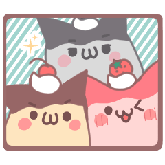 Cat & Pudding & Girl2