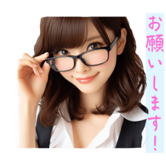 Beautiful women with glasses