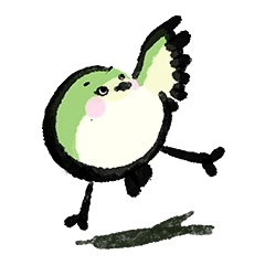 Caring Green Birdy Supports You