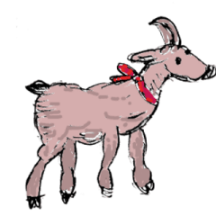 goat greeting stamp