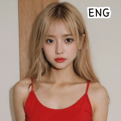 ENG crop top blonde girlfriend