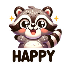 Cute Raccoon Emotions