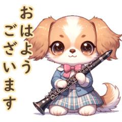犬と楽器　№1