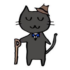 A gentlemanly Black cat