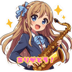 High school girl playing saxophone3