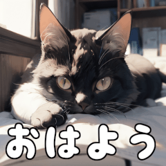 Cute cat illustration sticker 1