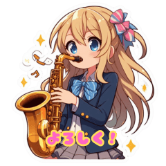 High school girl playing saxophone4