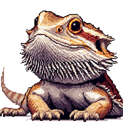 Pixel art Bearded dragon Lizard