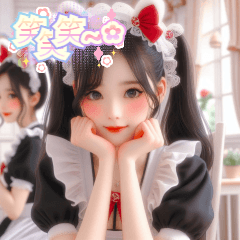 Twin Tail Maid Girl  JP