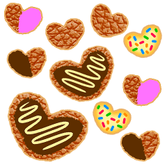 Collection of delicious cookie dessert