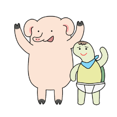 Dada Pig and Turtle Brother