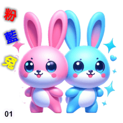 pink blue rabbit .01