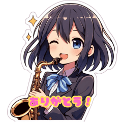 High school girl playing saxophone7