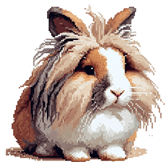 Pixel Art Netherland Lion Dwarf Rabbit