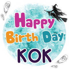 KOK Happy Birth Day One word e