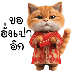 Orange Cat Chinese New Year