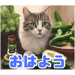 Cute Cat & Spicy Jalapeno Stickers
