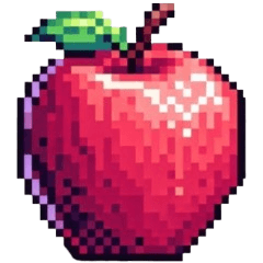 Pixel art fruit (no text)